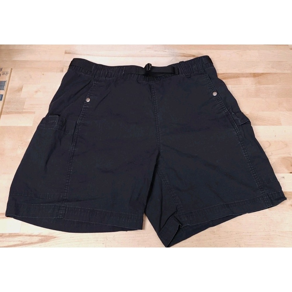 The North Face Hiking Outdoor Shorts Mens Size M Black Cotton Built-in Belt